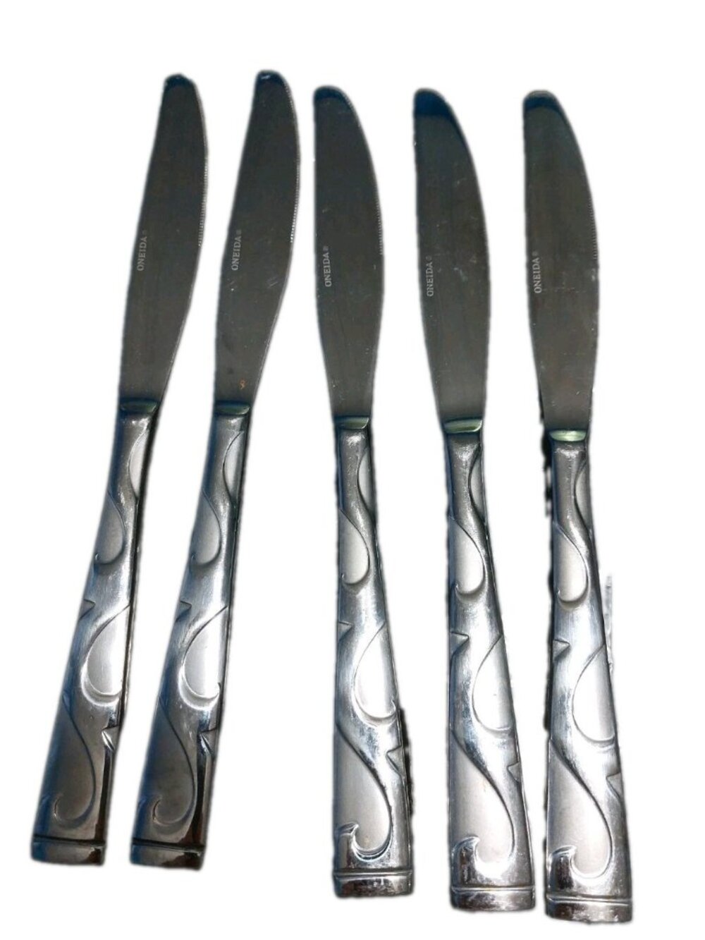 Oneida Tuscany Dinner Knives 9" Flatware Stainless Steel Set Of 5